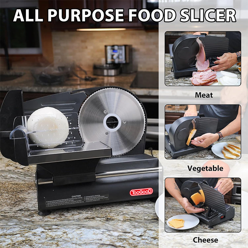 Electric Meat Slicer Machine with 7.5" Stainless Steel Blade