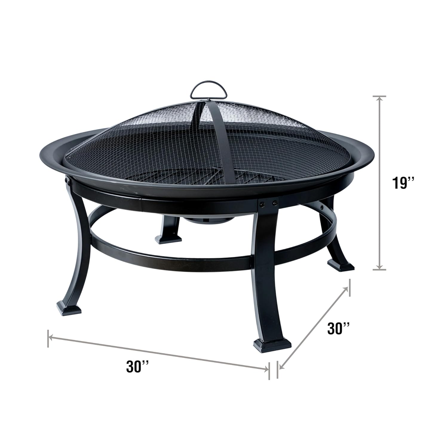 30In Outdoor Wood Burning Fire Pit