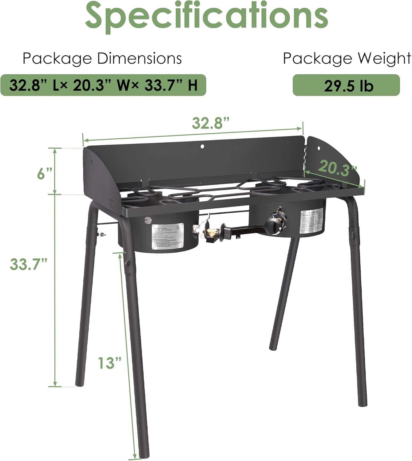 Two Burner Outdoor Camping Gas Stove