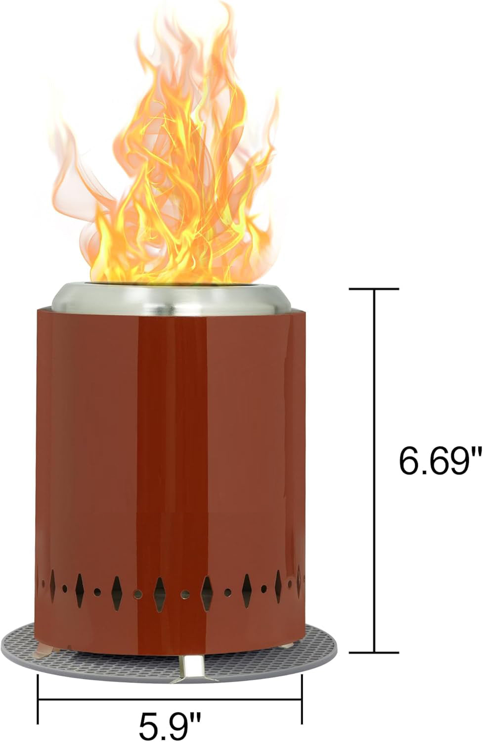 Smokeless Tabletop Fire Pit with Mat