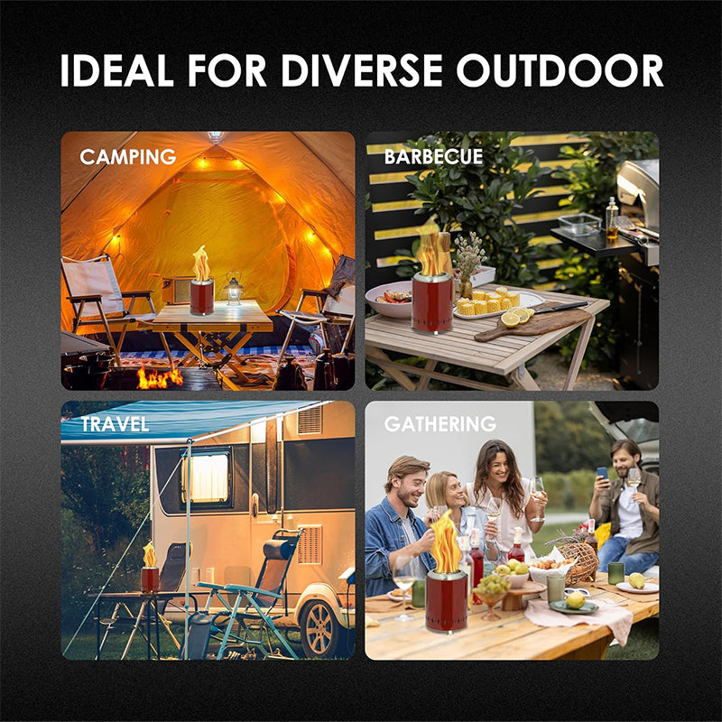 Smokeless Tabletop Fire Pit with Mat