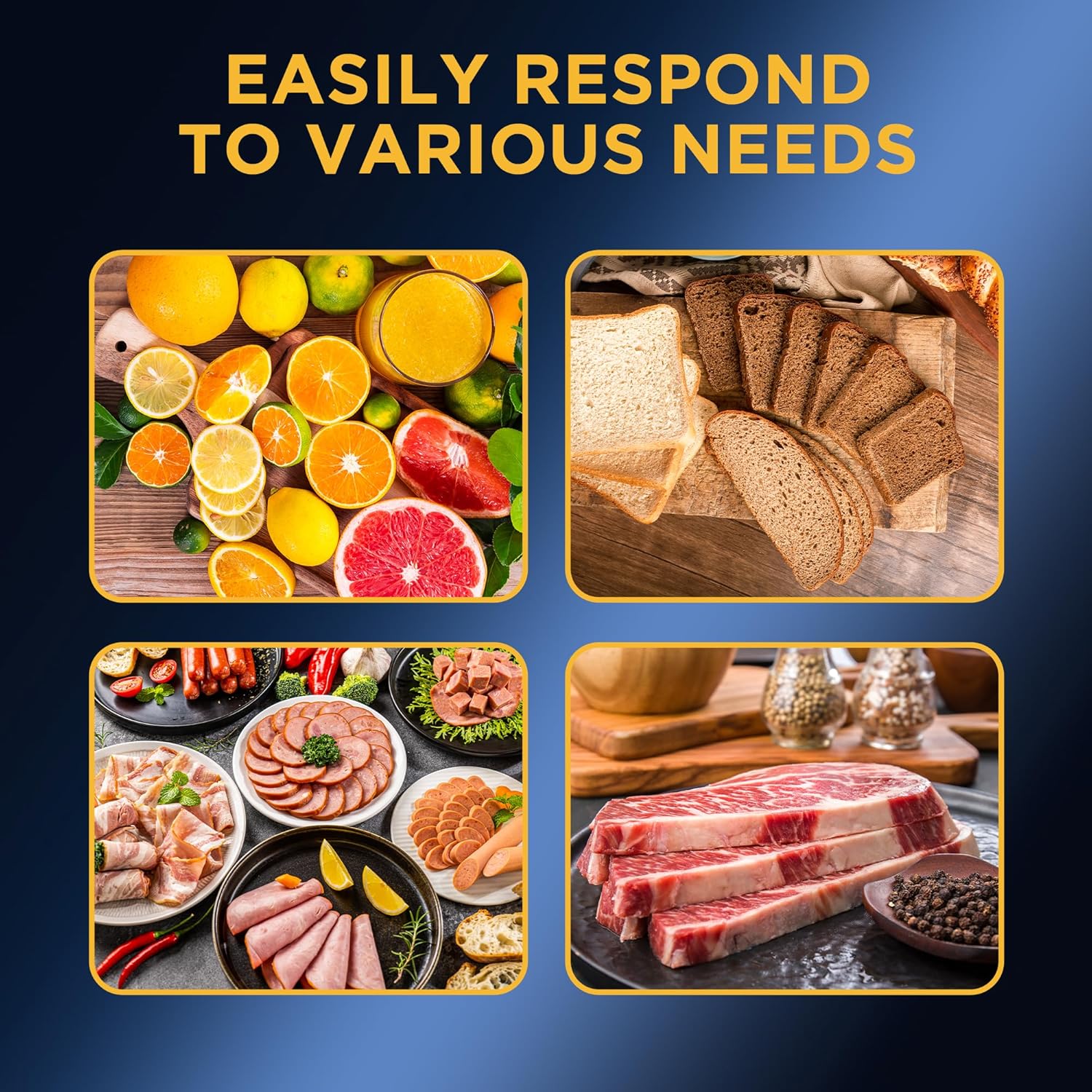 Electric Meat Slicer with 8.7" Stainless Steel Blade