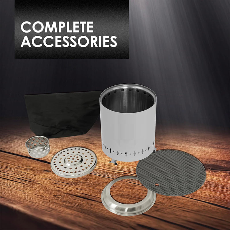 Smokeless Tabletop Fire Pit with Mat