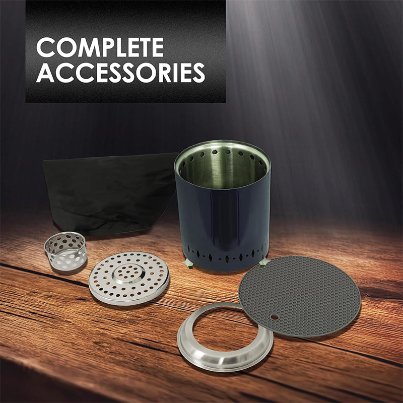 Smokeless Tabletop Fire Pit with Mat