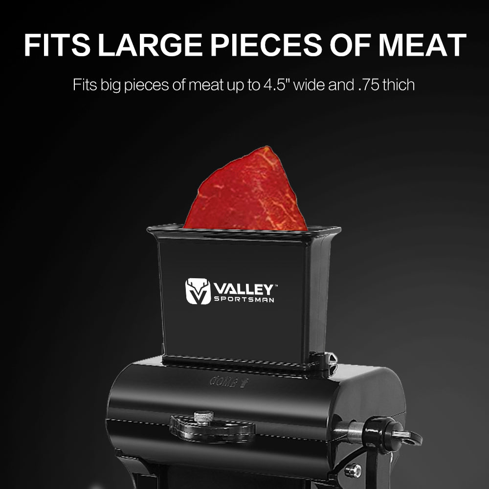 2-in-1 Meat Tenderizer & Slicer, 2 Set of Blades, Countertop-Friendly Size